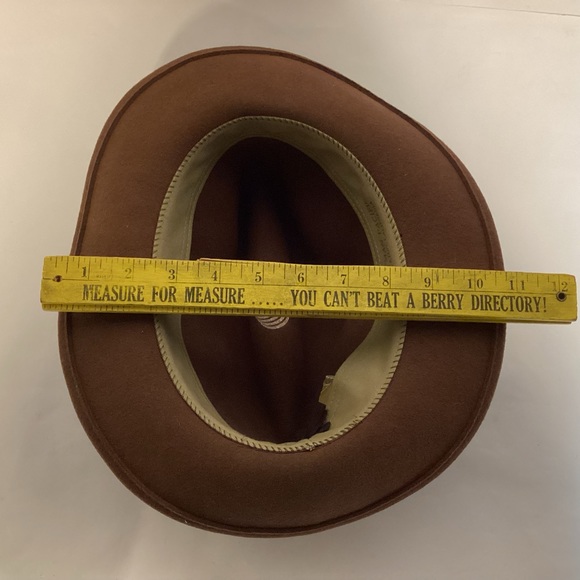 Vintage Dorfman Pacific Mens Wool Fedora size medium Indiana Jones style hat USA - Picture 7 of 10